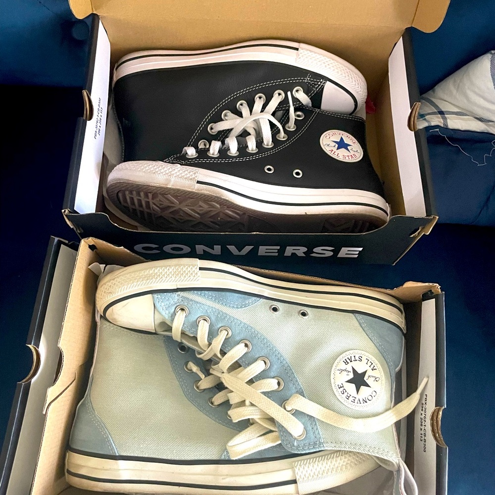 Bundle Deal. Two for the price of 1 All Star sneakers. One patchwork & leather.